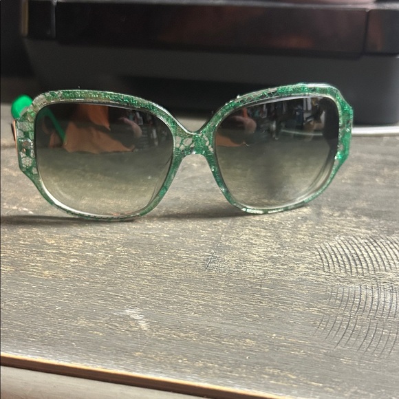 Dolce & Gabbana Accessories - Dolce & Gabbana Emerald Green Lace Sunglasses‎